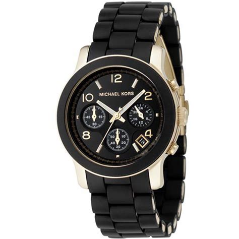 michael kors runway watch black|michael kors runway chronograph.